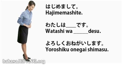 Contoh perkenalan dalam bahasa Jepang