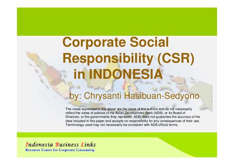 Corporate Responsibility in Indonesia