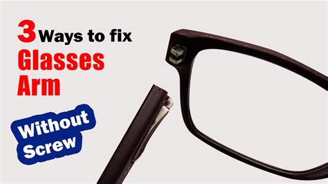 Fixing glasses hinge with glue