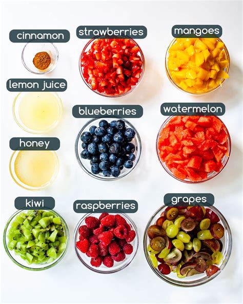 Bahan-bahan untuk salad buah cup gelas