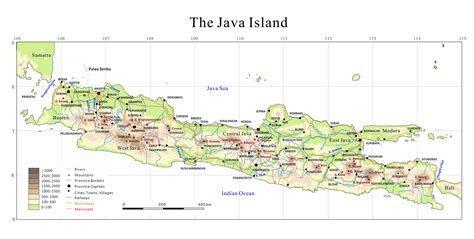 Ukuran peta pulau Jawa
