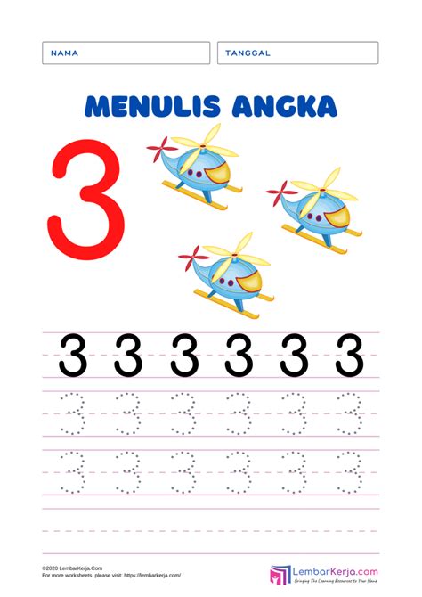 Latihan Menulis Angka - 2