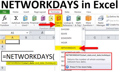 networkdays in excel