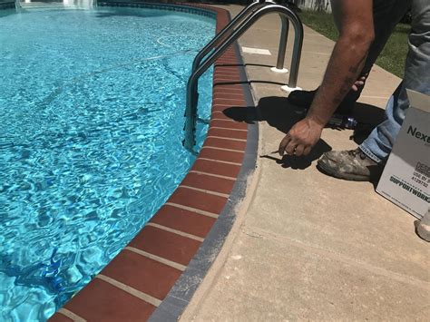 pool deck grout joint repair