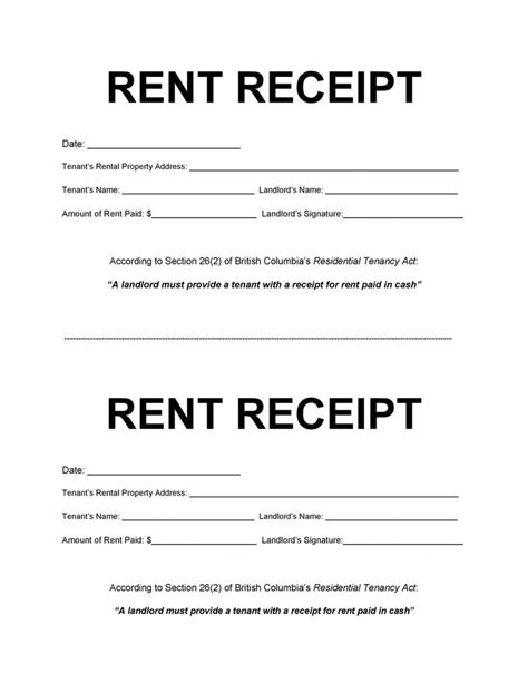 Rent and Payment Terms