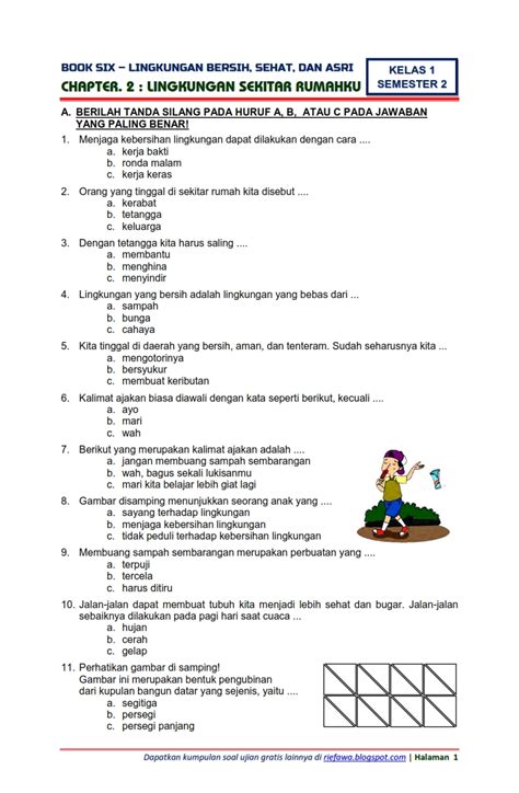 Soal ujian kelas 2 semester 1 bahasa indonesia tata bahasa