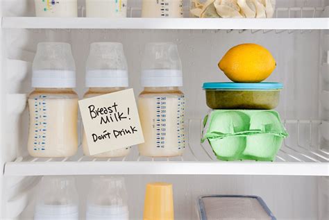 Storing breast milk in the fridge