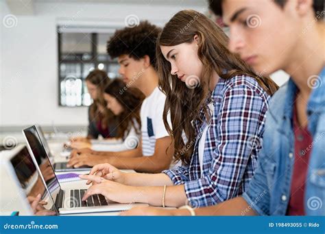 Students using laptop