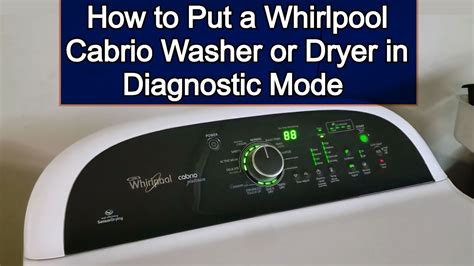 Whirlpool Cabrio Washer Control Board Diagnostic Mode
