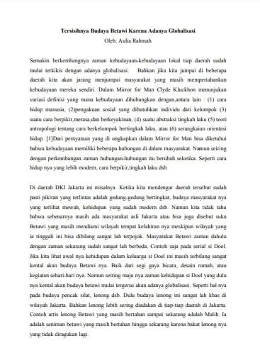 Writing Essay Indonesia Kelas 10 Example