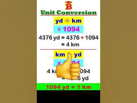 yd to km conversion