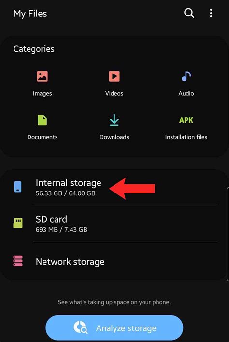 android storage settings