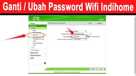 ubah password wifi