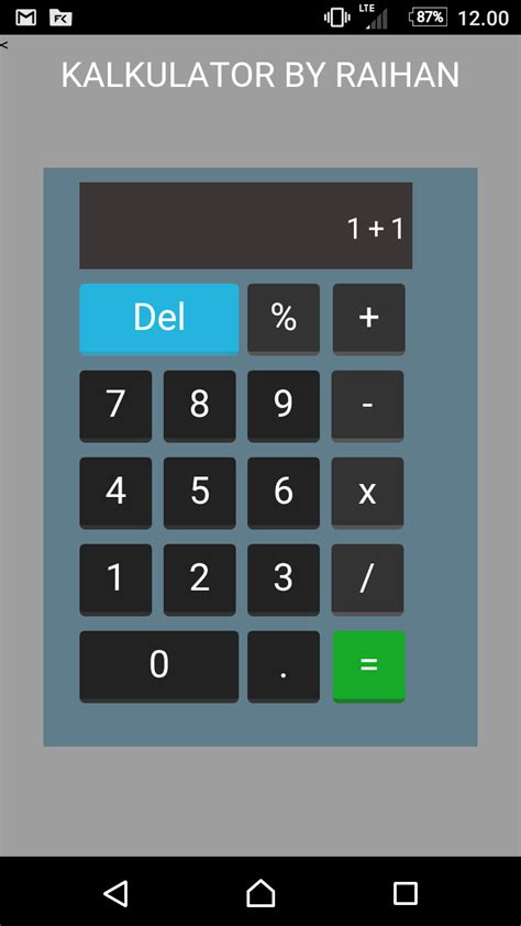 Menggunakan Aplikasi Kalkulator