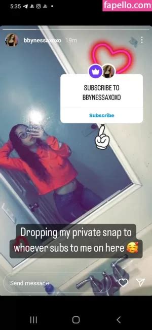 Bbynessaxoxo break up secret nudes Telegram preview