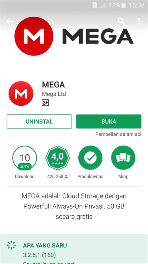Cara mendownload file di Mega app