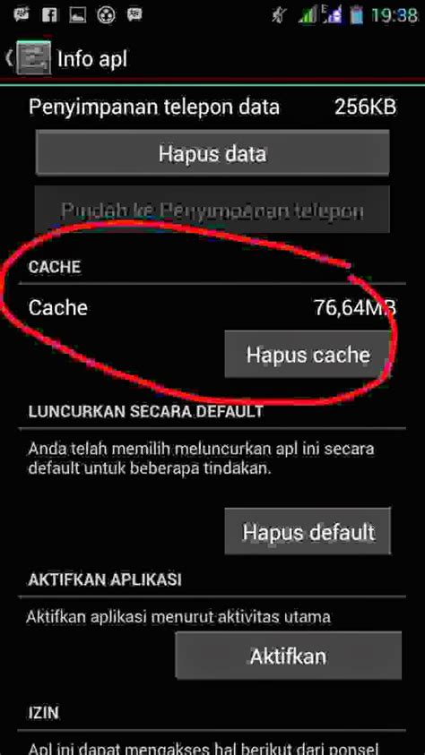 Hapus Data Cache