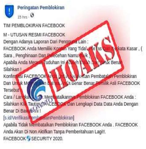 Pemblokiran akun Facebook di Indonesia