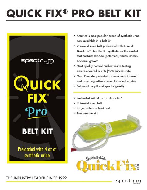 Clean and Dry Your Quick Fix Pro Belt Kit