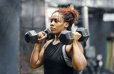 weight fitness exercise loss gym woman working african weights american fit shares