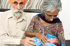 birth woman old indian baby gives year first hisar gill fertility singh mohinder newly kaur born centre wife national his