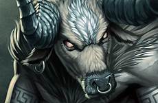 fantasy minotaur creatures dark deviantart characters dnd minotauro character minotaure kunst rpg portraits bull