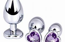 plug butt anal sex heart toy toys jeweled steel plugs orgasm men adult sexual stainless description care health shaped amazon