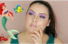 makeup ariel princess mermaid inspired little sirenita maquillaje