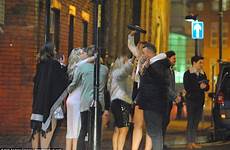 saturday party revellers drunk manchester christmas mad friday eye show partying man clubs after night their chaos they brits woman