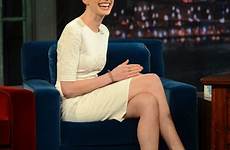 hathaway anne heels legs late dress short crossed night high show tv shows red celebrity dresses hubpages celebrities stylish outfits