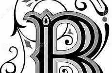 letter beautiful english ornate alphabet ornament calligraphy letters fancy alphabets fonts swap grayscale decorative stock vector atc monogram font initial