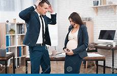 pregnant birth labor woman giving girl office young women work experiencing man