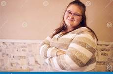 chubby woman arms portrait crossed caucasian beautiful dreamstime preview