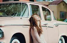 car cars poses girl vintage girls women photography pretty antique cute carros shoot old photoshoot creative