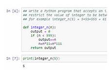 python program write accepts integer computes nnn nn value text solved