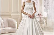 sposa abito pizzo raso spalline abiti scollatura finiture