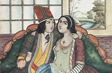 qajar painting iranian iran persia amorous dynasty christie renaissance