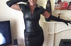 latex sexy hot fashion milf mature british leder she leather women older skirt outfits ladies dress