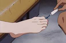 feet gifs random gif cowboy anime faye valentine foot beebop bebop