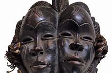 african igbo mask terracotta tribe double face circa mid early 1900 molotov