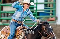 rodeo roping horseback calf competing salida chaffee