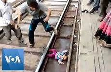 train over run baby indian being survives