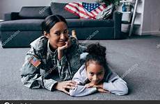 daughter military mother stock uniform allaserebrina depositphotos