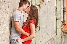 couple kissing young stock dreamstime