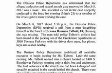 police harmon breana talbott rape gang rip fake teen into denison department press release