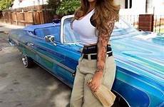 chola lowrider latina girl chicana models lowriders rose hot rockabilly style estilo cars tattoo firme choose board look