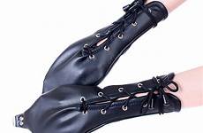 gloves bondage leather adult slave sex restraints cuffs toys sexy toy restraint lacing fetish handcuffs training palm shape style hand