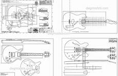 guitar dwg autocad piano drawings cad drawing blocks grand dwgmodels file model room