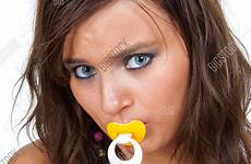 pacifier girl sucking public