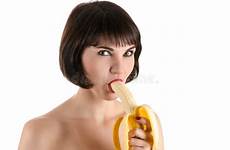 banana eating woman fashion sexy stock isolated background